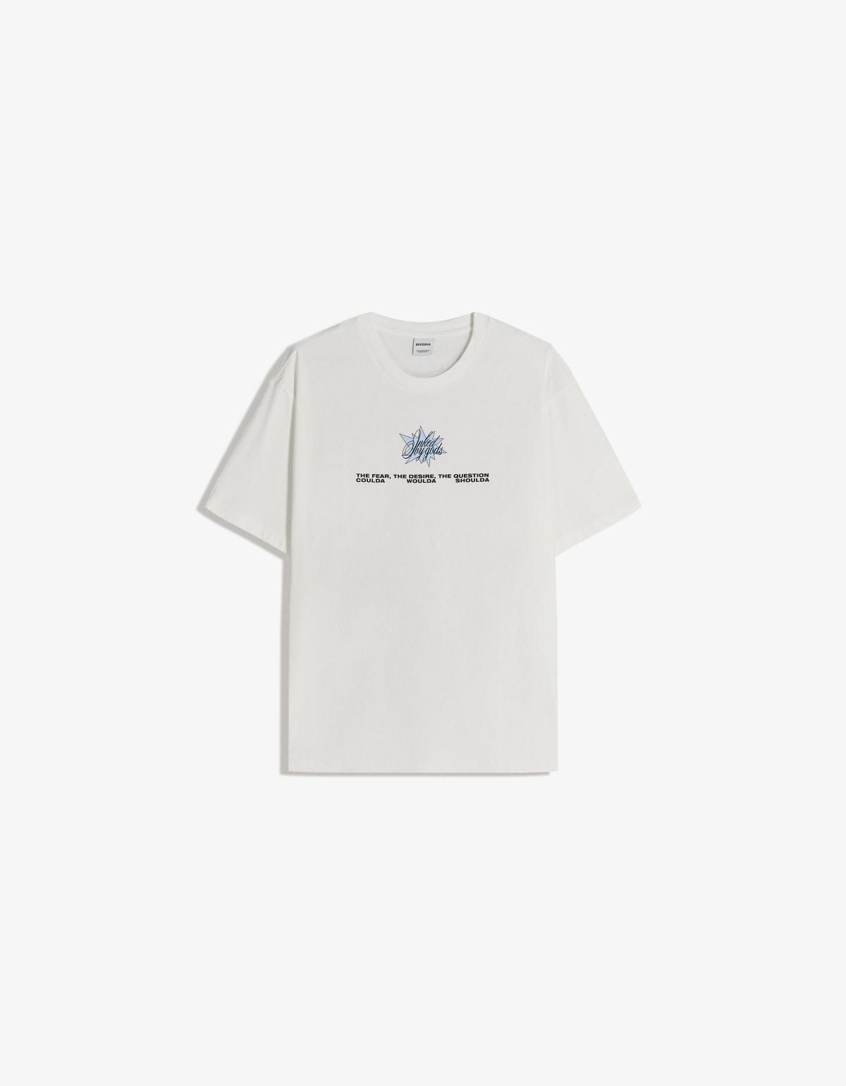 버쉬카 프린트 오버핏 반팔 티셔츠 0911/696 OFF WHITE - 상세 이미지 2