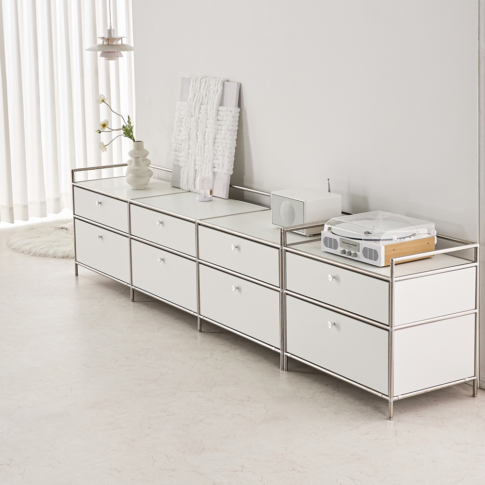 세라썸 모듈거실장 미드센츄리 높은 티비서랍장 tv장식장 75인치