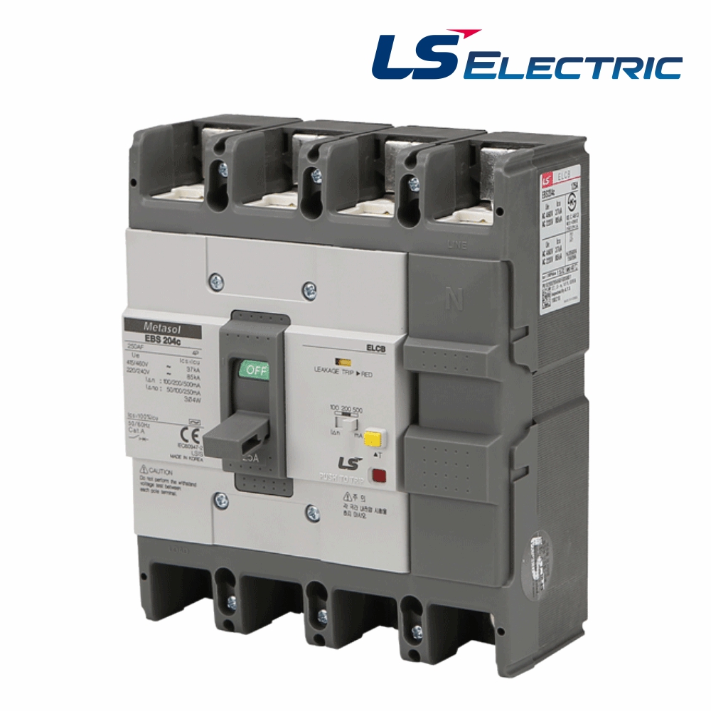 LS 산업용 ELCB 누전차단기 EBS 204C 4P 125A 85kA 분전함 LS일렉트릭 - 상품 이미지