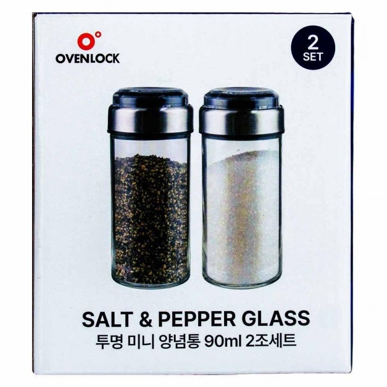 오븐락 투명 미니 양념통 90ml 2조세트 유리용기 - 메인 이미지