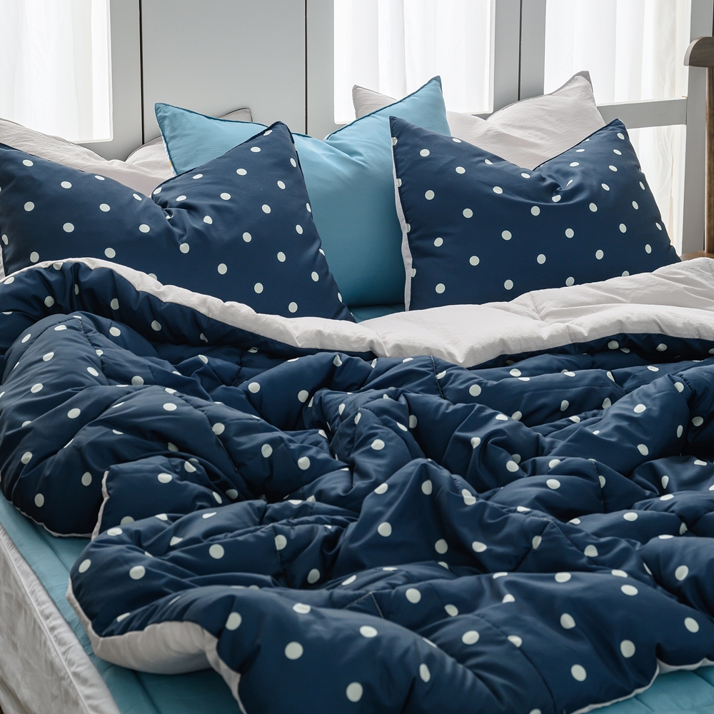 나라데코 도트 패턴 소음없는 세미마이크로 항균 차렵 이불 SS