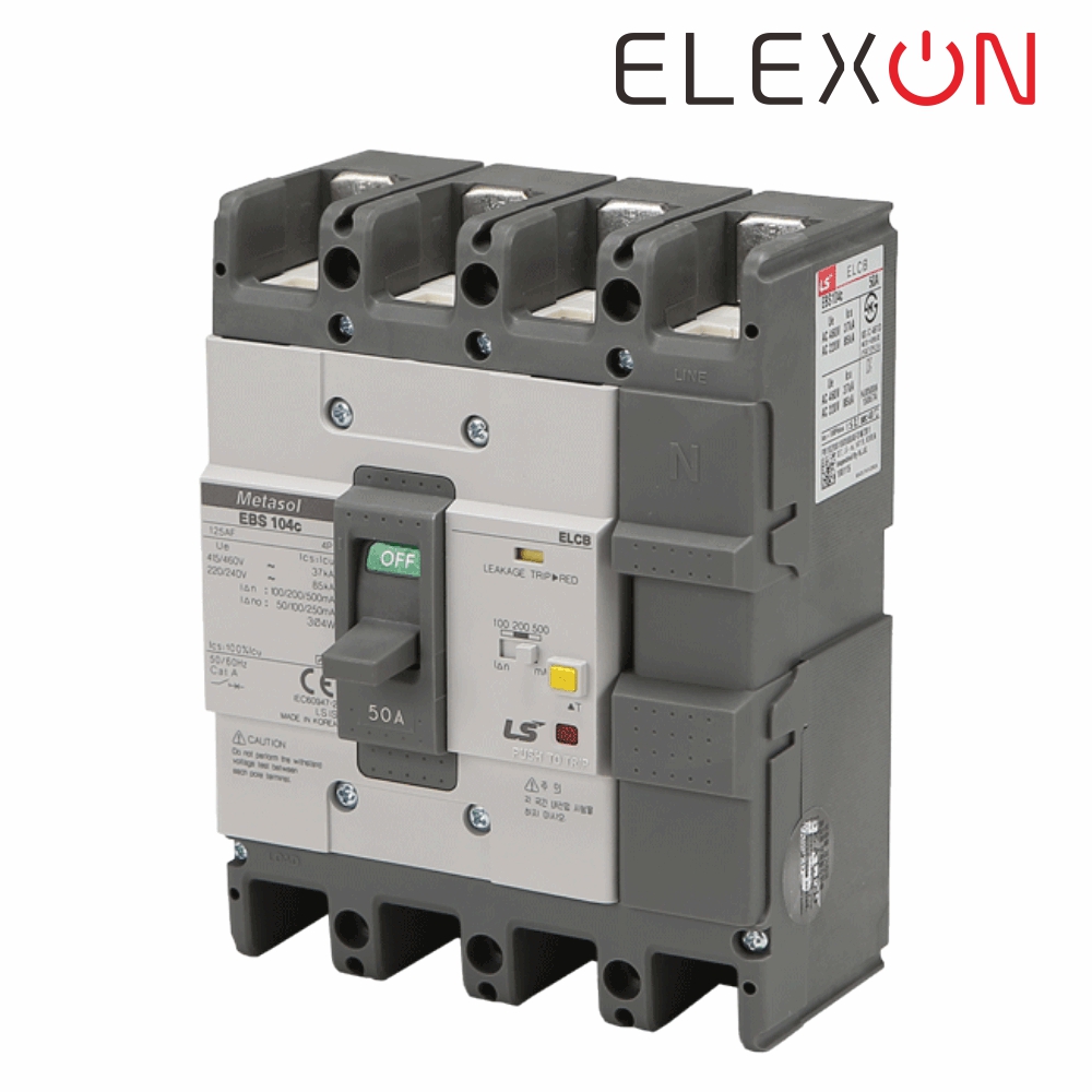 LS 산업용 ELCB 누전차단기 EBS 104C 4P 50A 85kA 분전함 LS일렉트릭 - 상세 이미지 2