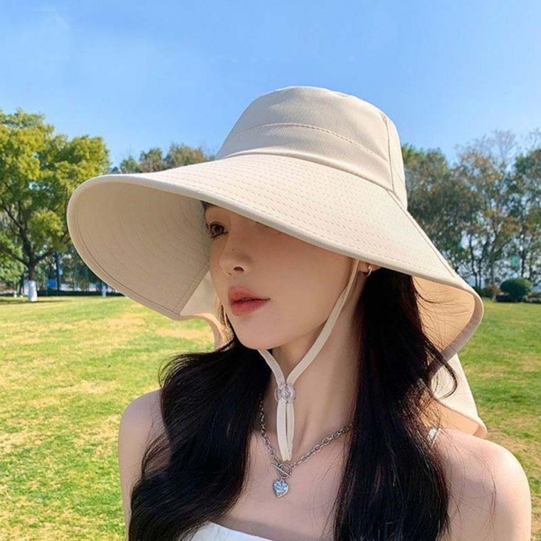 낚시 자외선 차단 아쿠아캡 플립 챙 햇빛 가리개 모자 플립챙 수영 여성 용품 플랩캡 - 메인 이미지