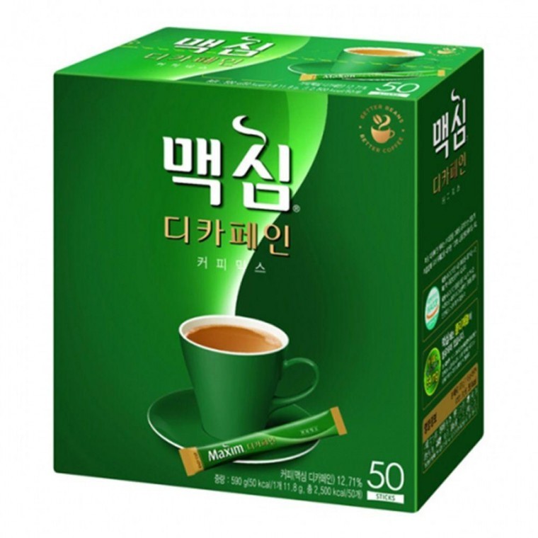 달달한 맛난향긋한커피 맥심 디카페인 커피믹스 50개 x2개 - 메인 이미지