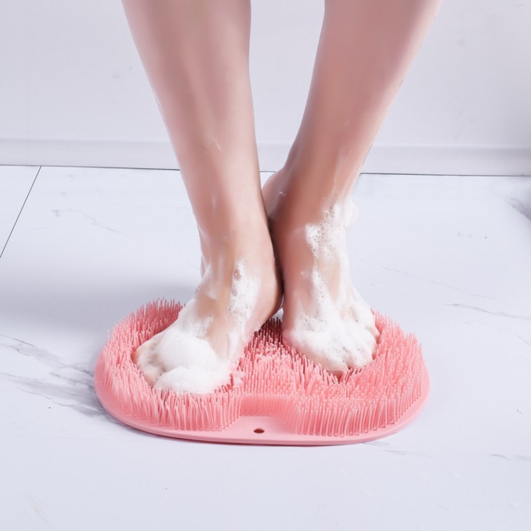 실리콘 풋브러쉬 풋케어 셀프 등때밀이 브러쉬 타올 - 메인 이미지