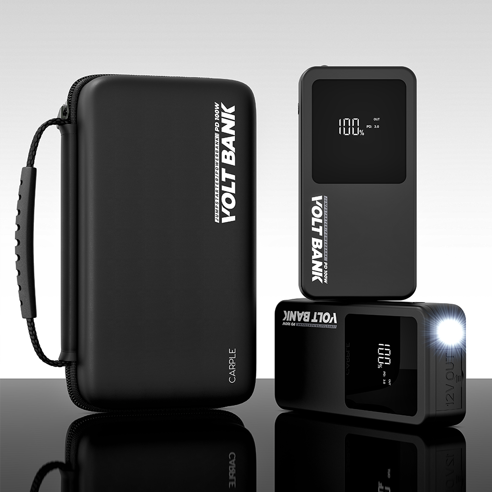 카플 자동차 스마트 점프스타터 오토바이 방전 보조배터리 배터리 충전기 볼트뱅크 100W