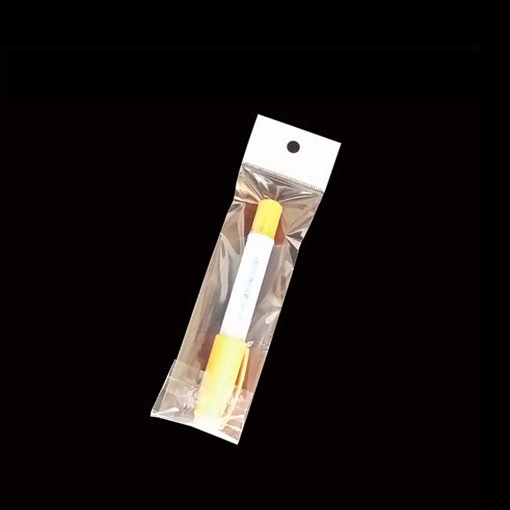 상품진열 포장봉투 헤다봉투 12cmX(3+25cm)+4cm 100장 투명 - 상품 이미지