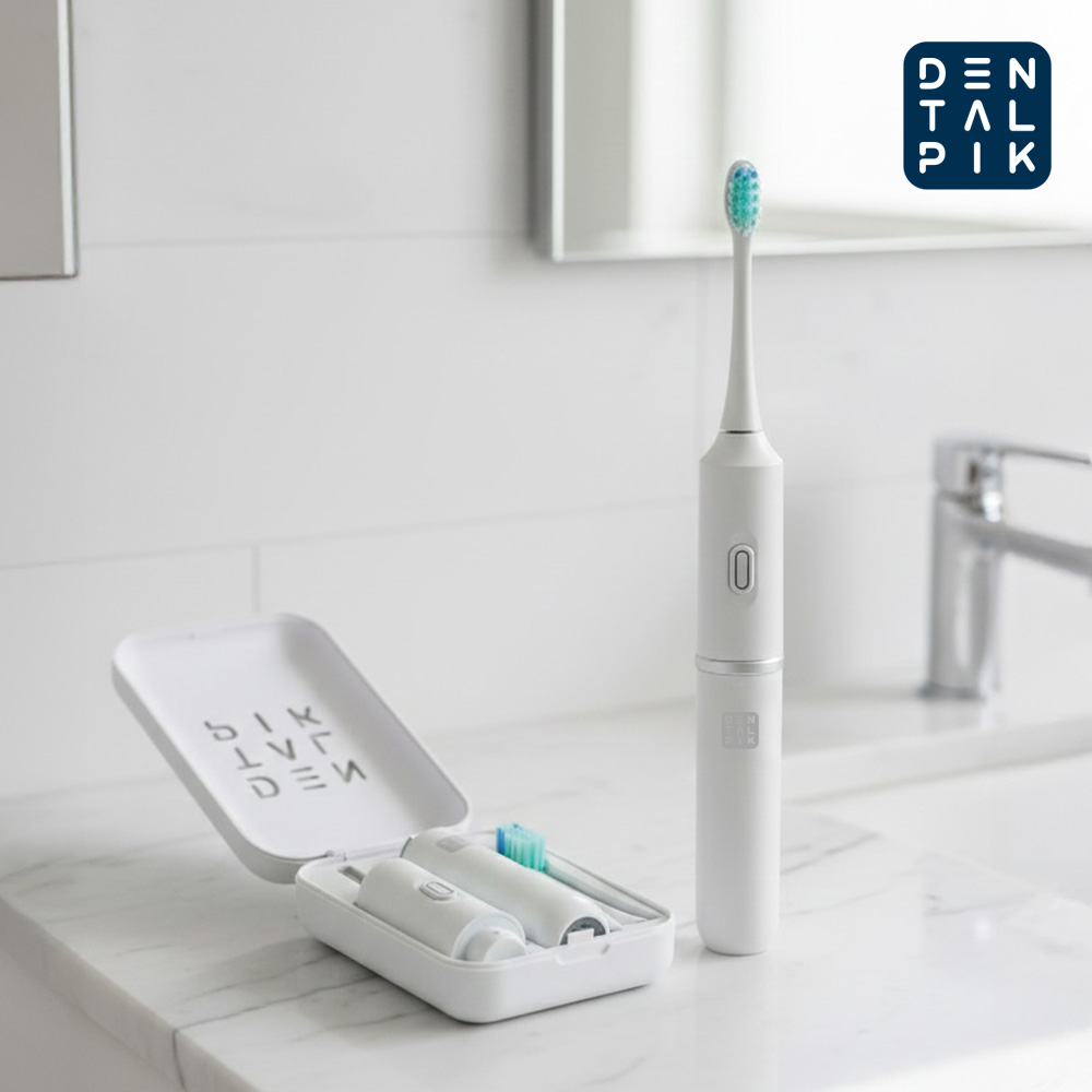 덴탈픽 휴대용 전동 칫솔 포켓팩 C타입 충전 미니 진동 여행용 케이스 세트 성인용 어린이 제품 이미지