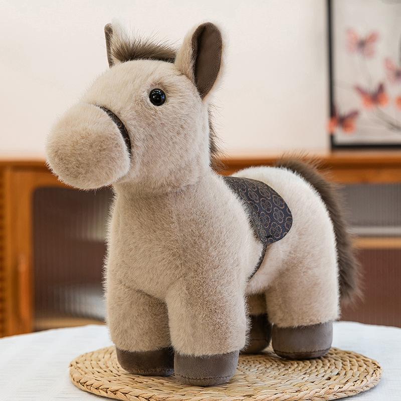 말 모양 쿠션 리얼리스틱 호스 브라운 22cm 0.13kg 이미지 7