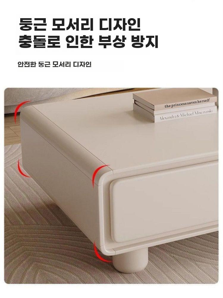 티비다이 북유럽 모서리 서랍장 장식장 둥근 거실장 - 상세 이미지 4