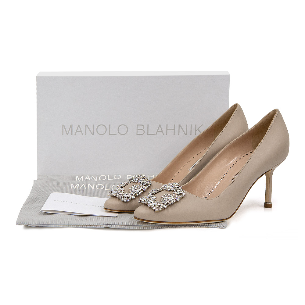 마놀로블라닉 HANGISI 펌프스힐 121 1712 0001 MNUD CLC (2024 F/W) SIZE 37,37.5 이미지 7