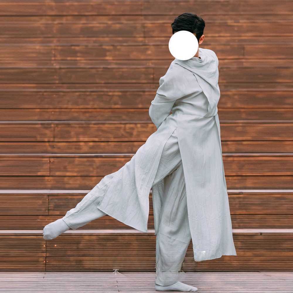 무용복 난타 공연의상 전통풍 퓨전댄스 무대의상 S + 라이트그레이 - 상세 이미지 3