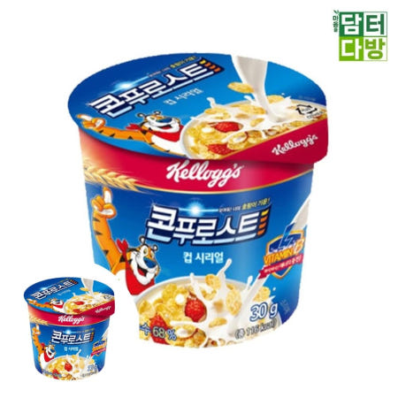 농심켈로그 과자 켈로그 콘푸로스트 컵 시리얼 X 30g 12개