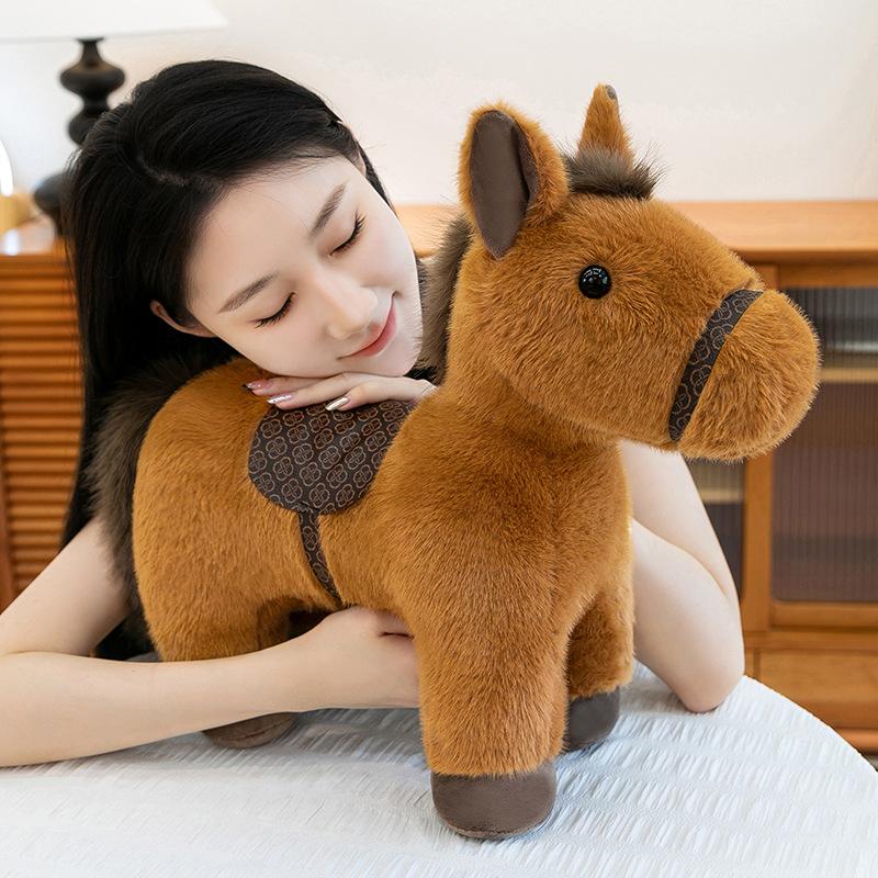 말 모양 쿠션 리얼리스틱 호스 브라운 22cm 0.13kg - 상세 이미지 4