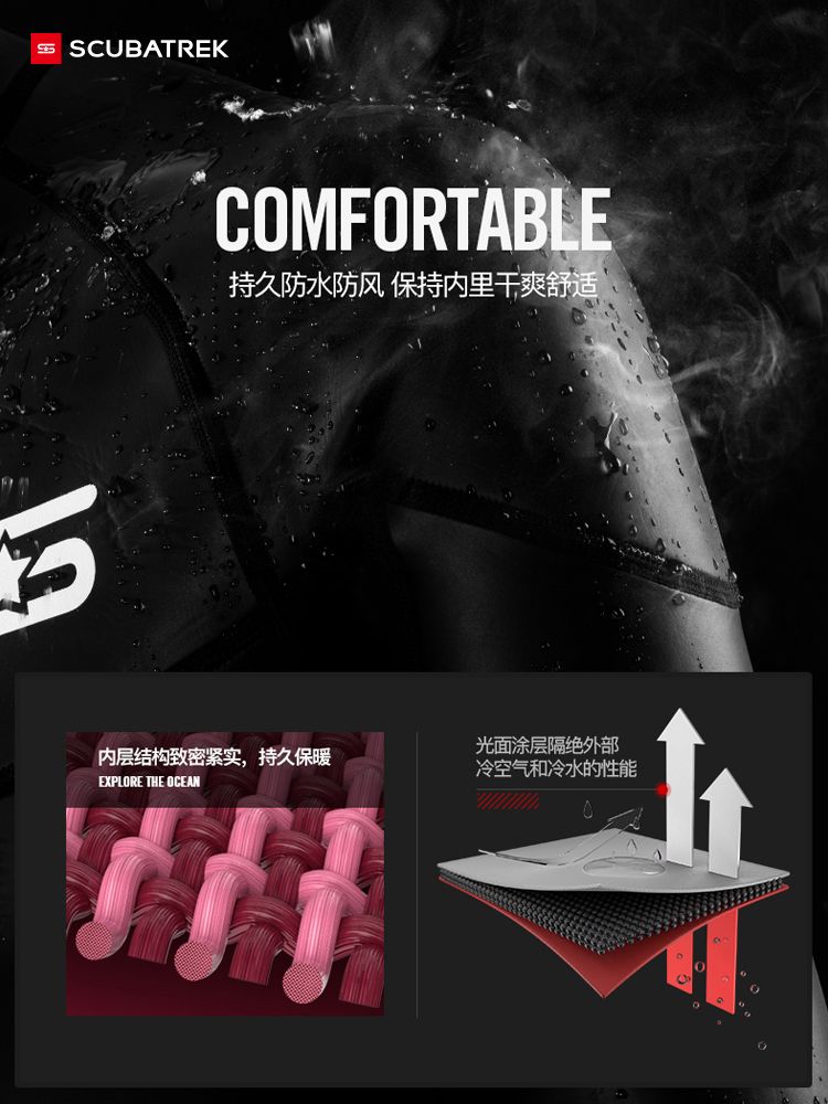 남성용 웻슈트 남성 네오프렌 서핑 잠수복 남자 스노클링 다이빙 프리다이빙 스쿠버 슈트 - 상세 이미지 5