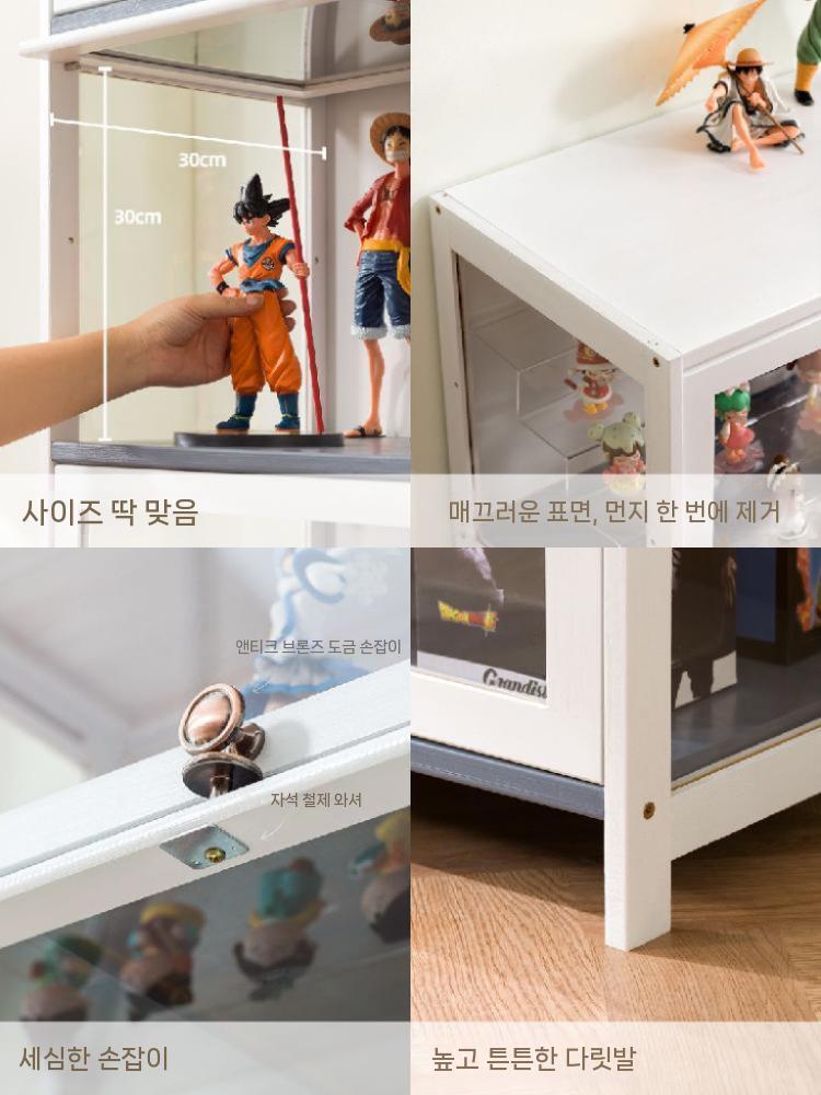 위스키 진열장 코너장식장 장식장 술장 양주 양주진열장 3면 투명 60cm 2도어 이미지 6