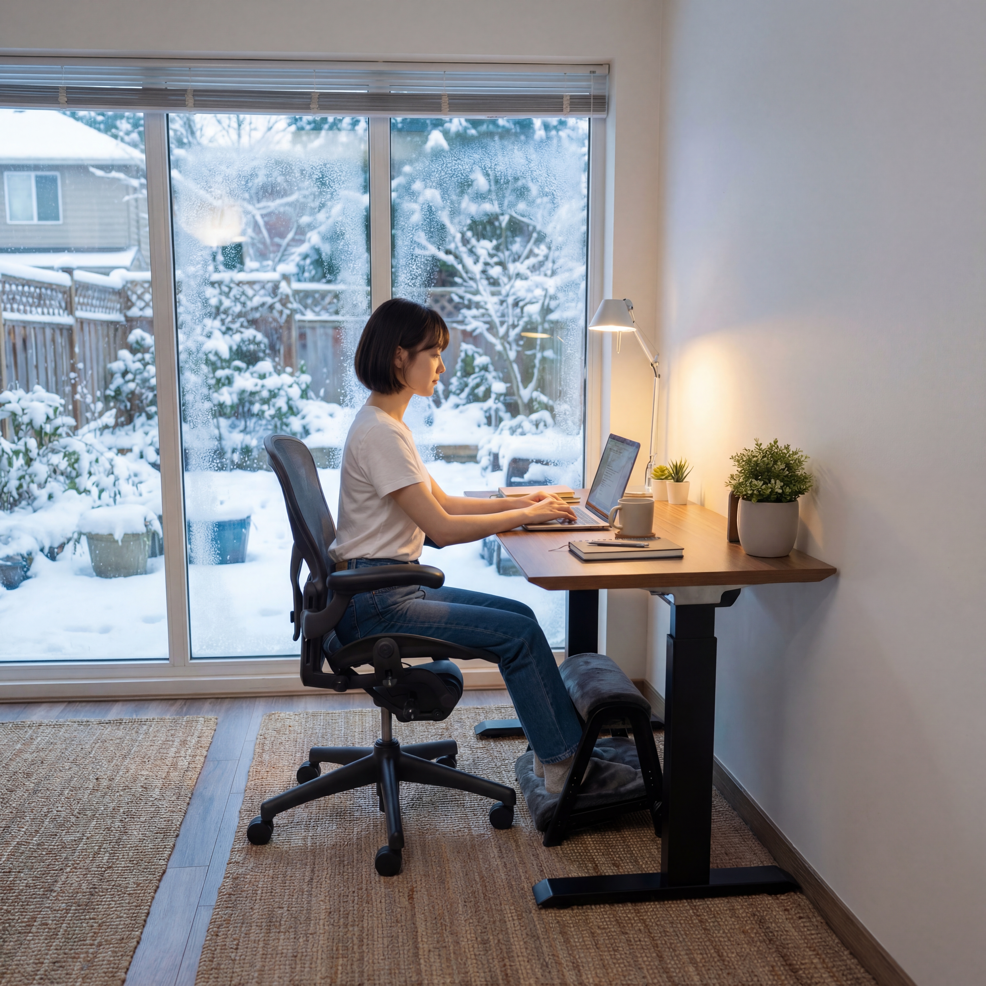 로우모 2단 발받침대 LC99 화이트 Heat + 코듀라 상단 커버