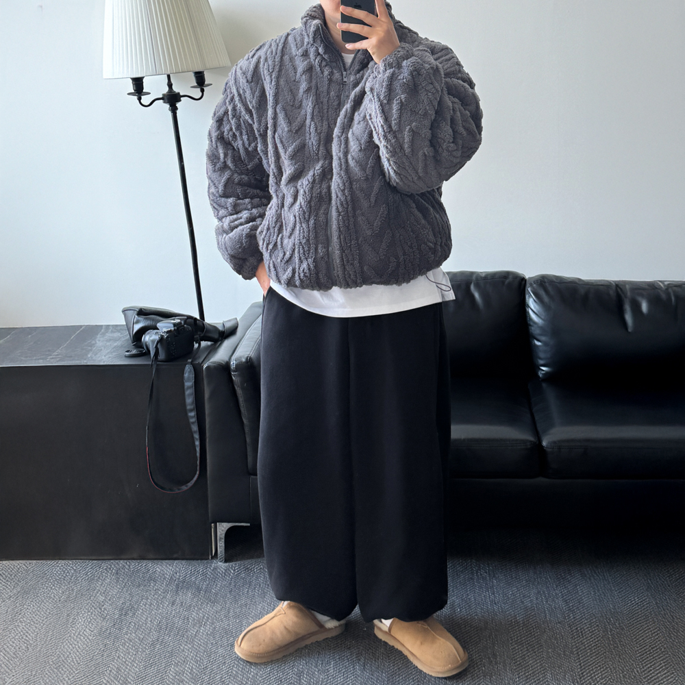 남자 케이블 양털 패딩 점퍼 이미지 7