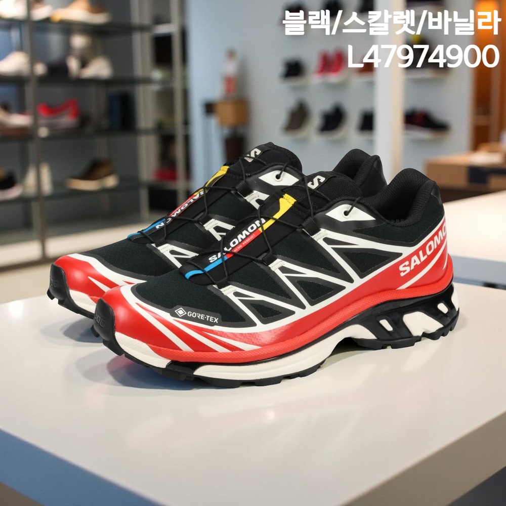 살로몬 XT-6 GTX 트레일 런닝화 스니커즈 남녀공용 로즈/타우니/블랙 265 이미지 6
