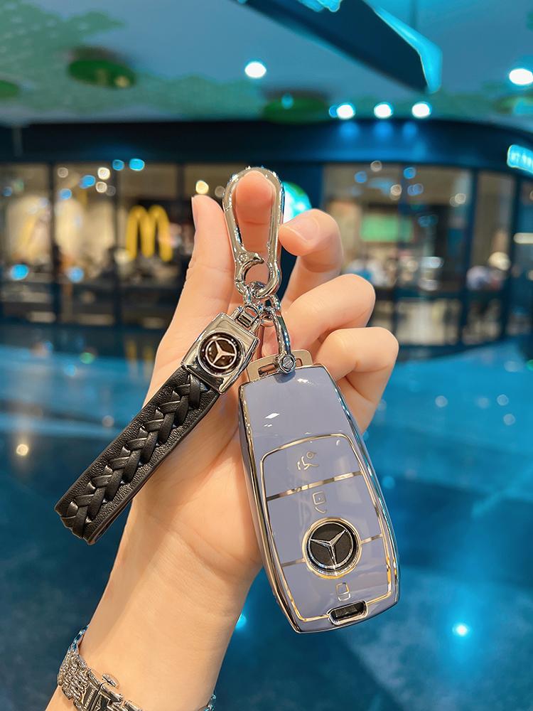 E300L E200L C260 GLC A200 E260 C180 키홀더 케이스+실버 비즈니스 라운드 - 상세 이미지 5