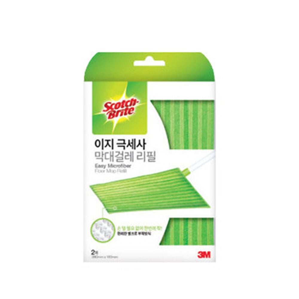 3M 스카치브라이트 4627 이지극세사 막대걸레 리필2매 - 메인 이미지
