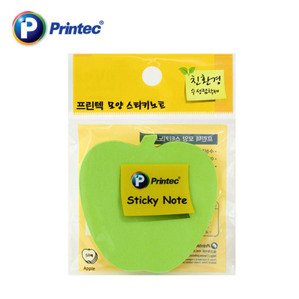 스티키노트 DI014 사과모양 50매 프린텍 - 상품 이미지