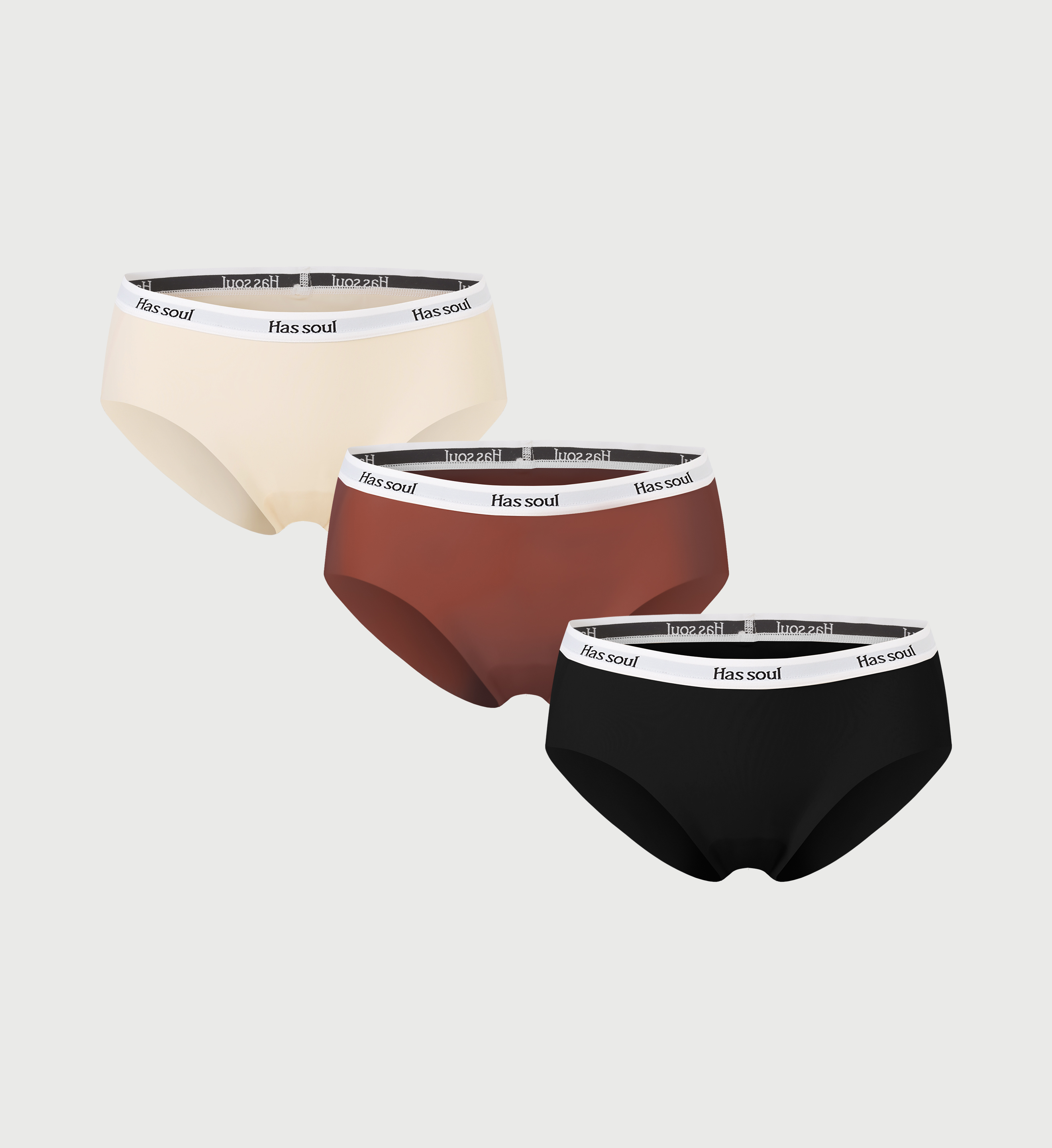 [해즈소울] 여성 치키 새깅 소울 밴드 베이직 팬티 3PACK - 상품 이미지