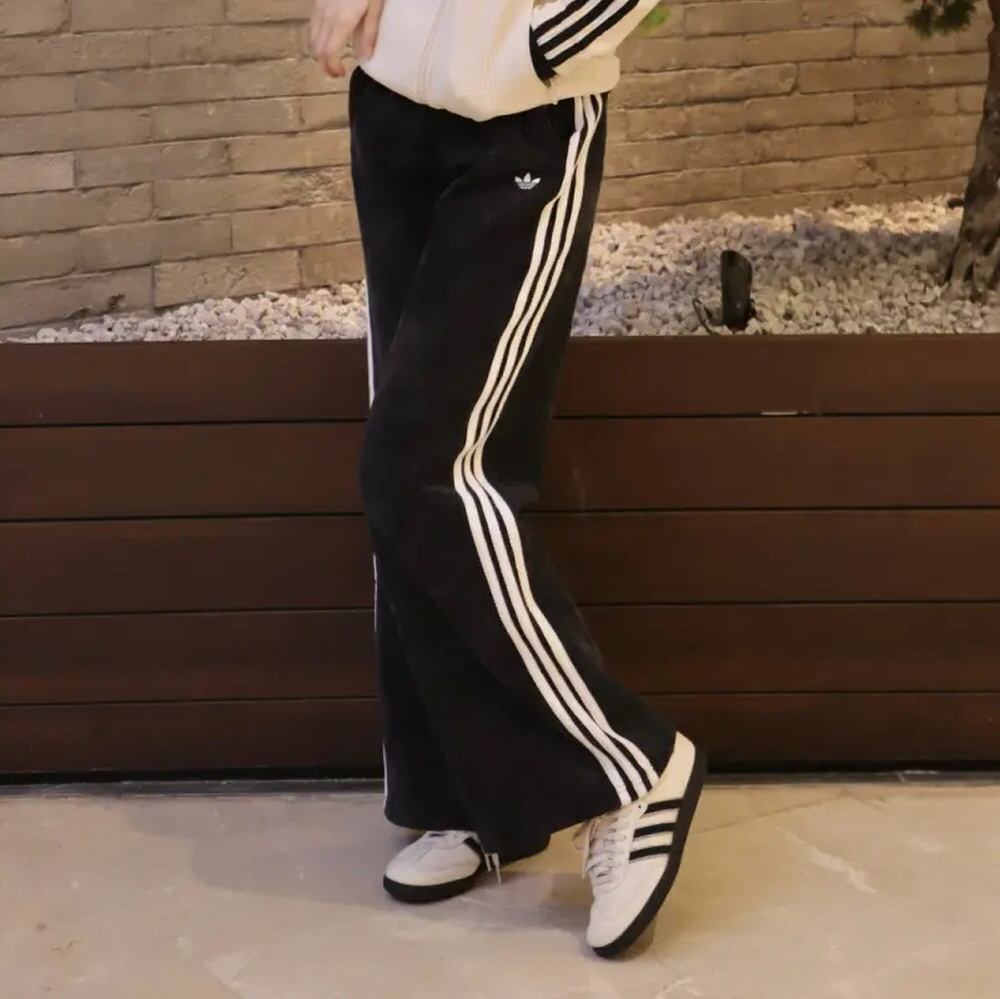아디다스 우먼스 레트로 코듀로이 벨벳 트랙 팬츠 트레이닝 바지 JN1648 이미지 7