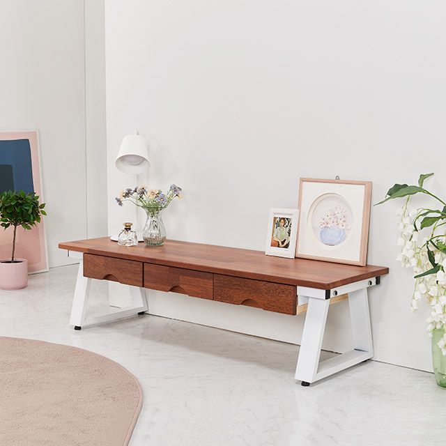 가구의서 CZ3131B 원목 좌식 서랍테이블 1200x350x320mm