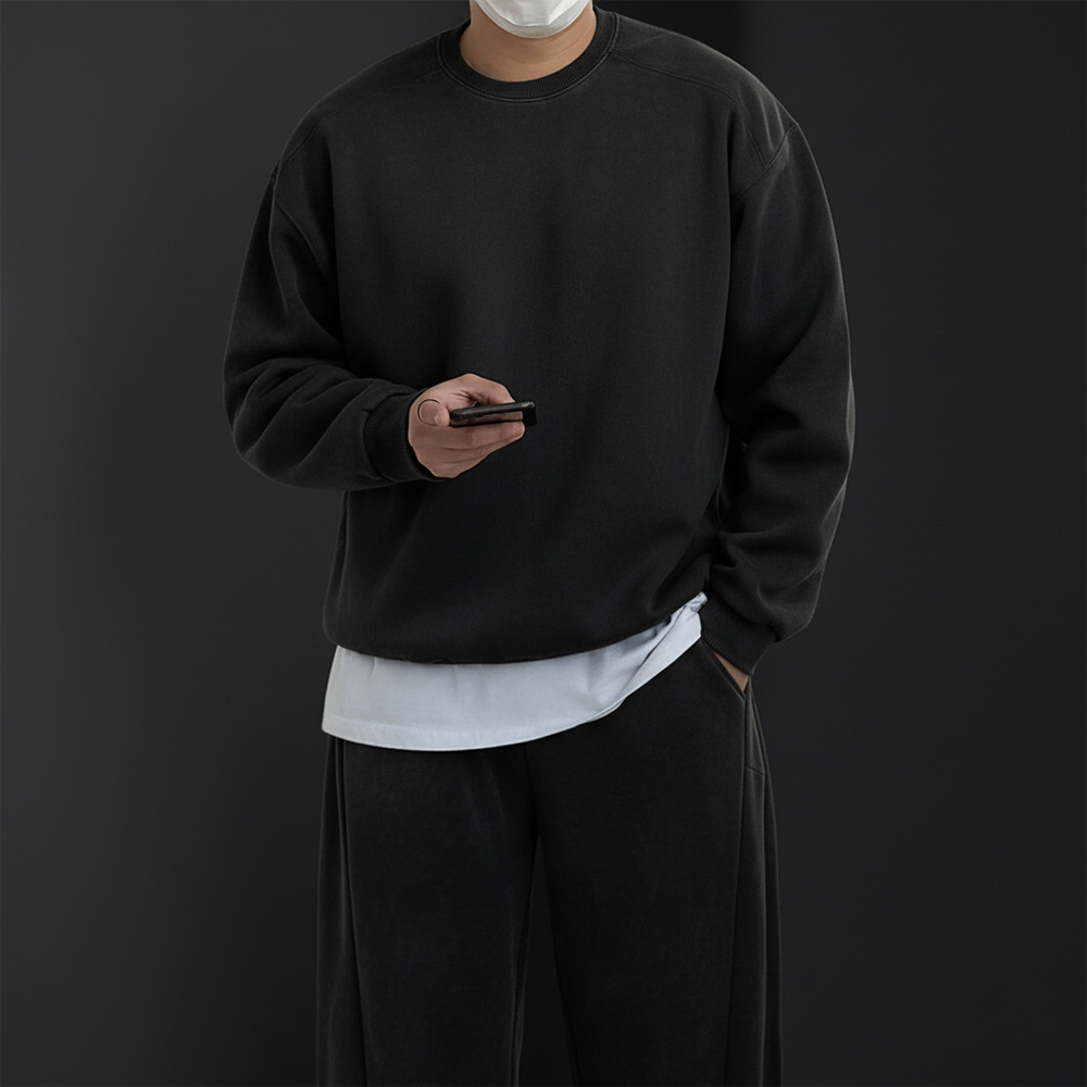 1+1 남자기모맨투맨 남자무지맨투맨 무지티 - 상세 이미지 4