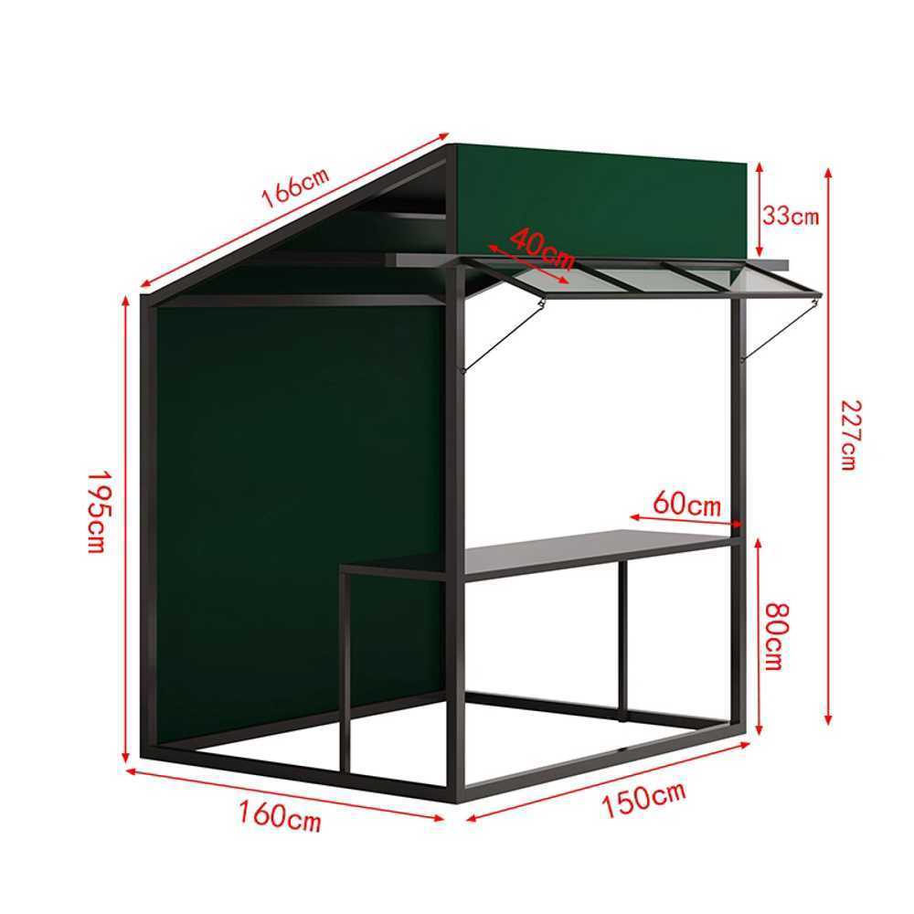 휴대용 접이식 매대 플리마켓용 조립식 진열 테이블 150cm / 레드 + 화이트 이미지 6