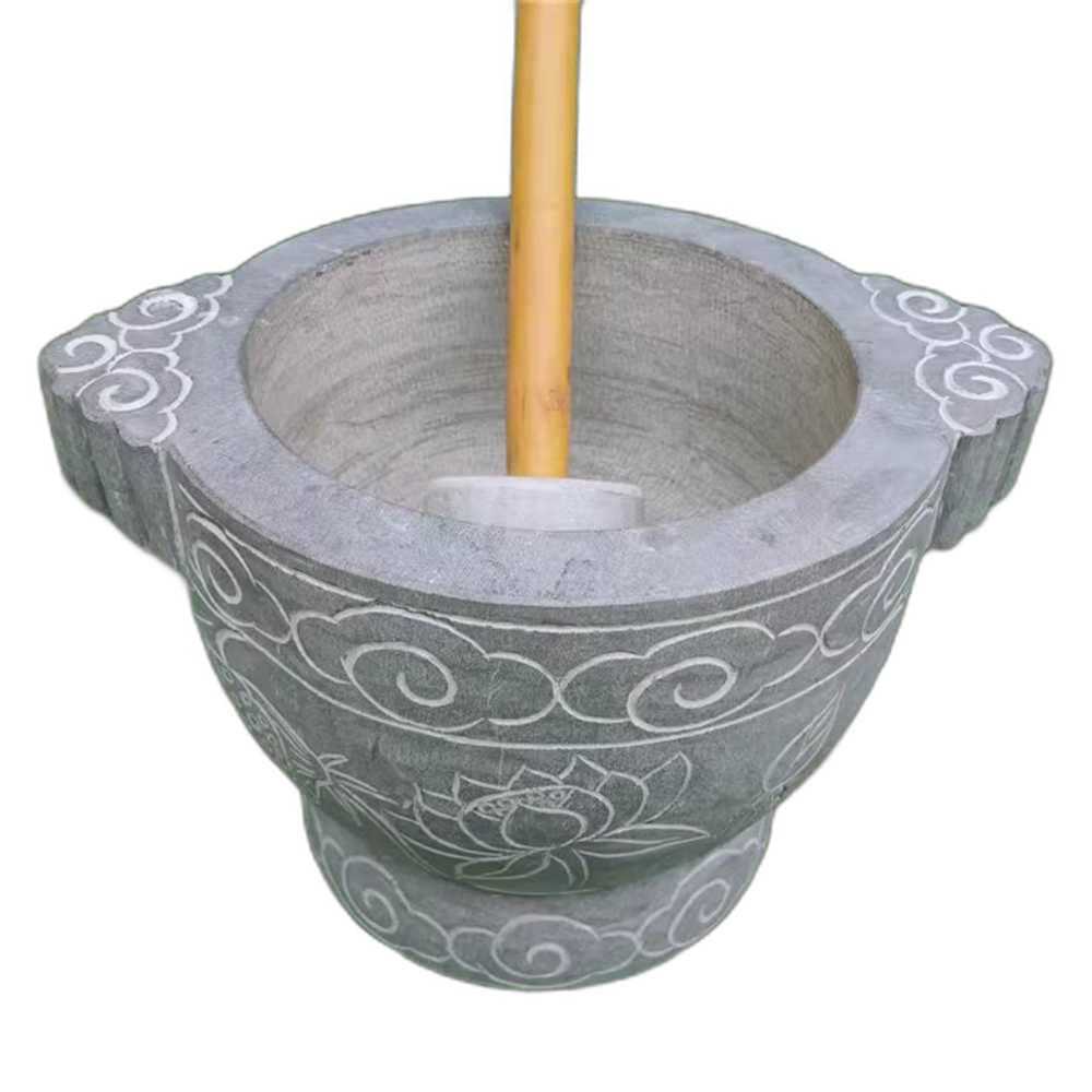 돌절구 한옥 인테리어 커피 김장철 석재 떡메 체험 22x25cm - 상품 이미지