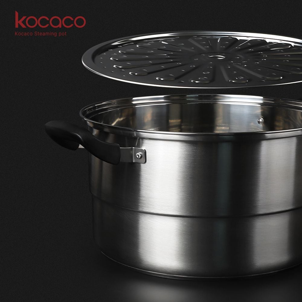 대게 찜기 2단 업소용 가정용 대형 찜솥 스텐 인덕션겸용 냄비 28cm - 상세 이미지 5