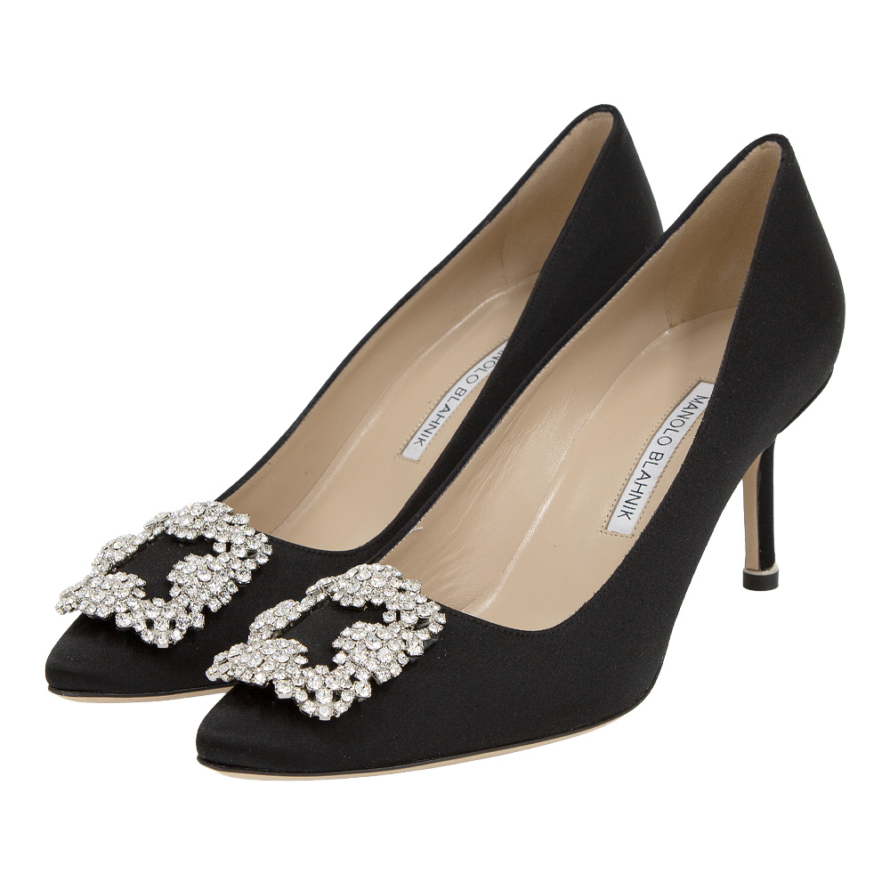 마놀로블라닉 HANGISI 블랙 펌프스힐 9XX 0316 0053 BLCK CLC (2025 S/S) SIZE 37.5 - 상품 이미지