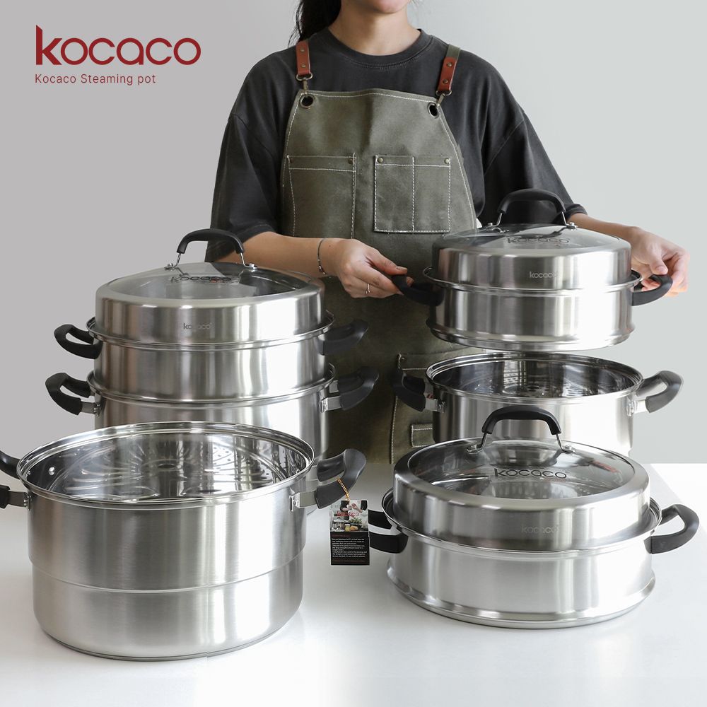 대게 찜기 2단 업소용 가정용 대형 찜솥 스텐 인덕션겸용 냄비 28cm - 상세 이미지 3