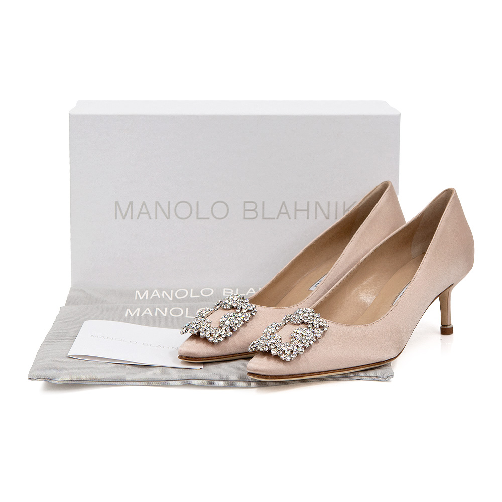 마놀로블라닉 HANGISI 새틴 펌프스 9XX 0315 0034 DNUD CLC (2025 S/S) 이미지 7