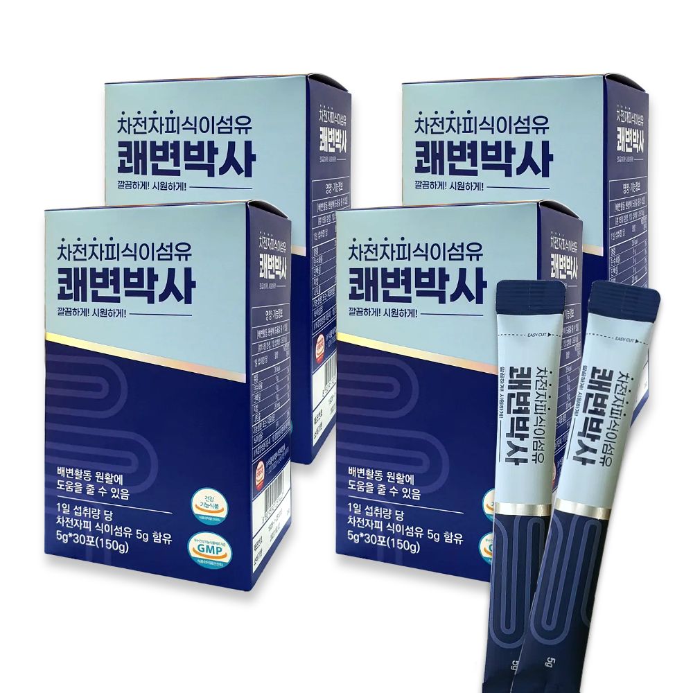 쾌변박사 배변활동 도움 차전자피 유익균 3중케어 30포, 4개 - 상품 이미지