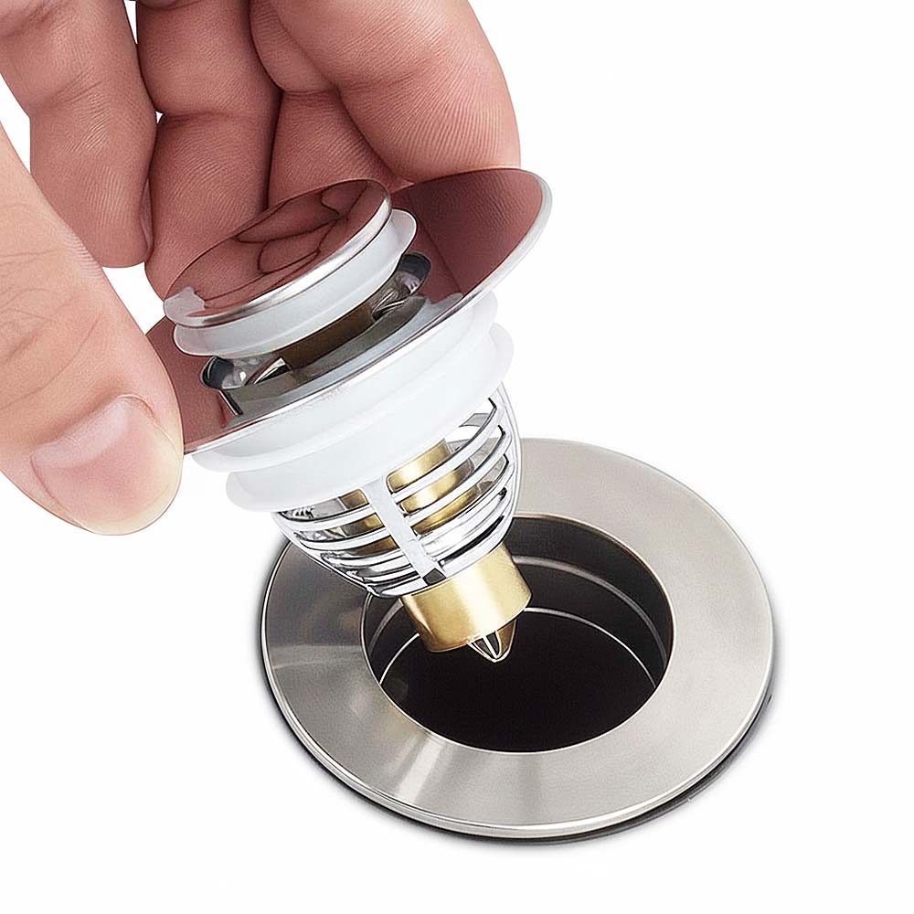 세면대 물마개 마개 부속품 팝업 배수관 원터치 자동 폽업 배수구 부속 부품 교체 올핏 제품 이미지