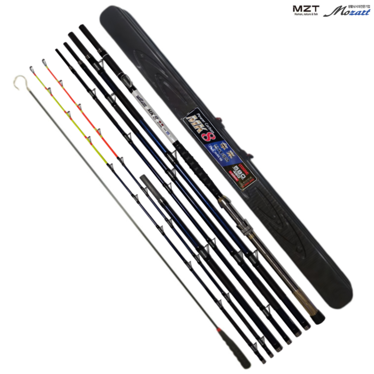 26년형 MZT 모짜르트 MK8 나래 갈치제왕 줌 460 580+60 초경질 선상 갈치 낚시대 - 상품 이미지