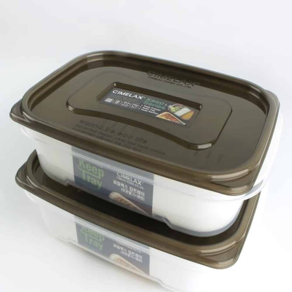 플라스틱밀폐용기 냉동실전용용기 냉장고 보관용기 1300ML 2p - 메인 이미지