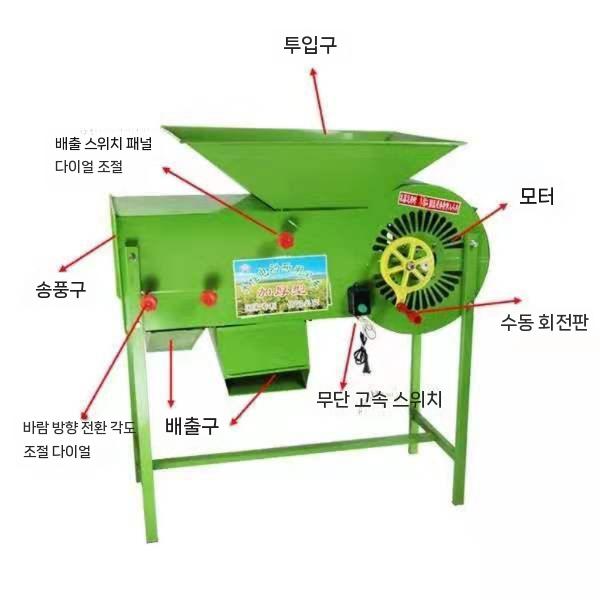 선별기 풍구 곡물 정선기 콩 참깨 분리 쭉정이 - 상세 이미지 2