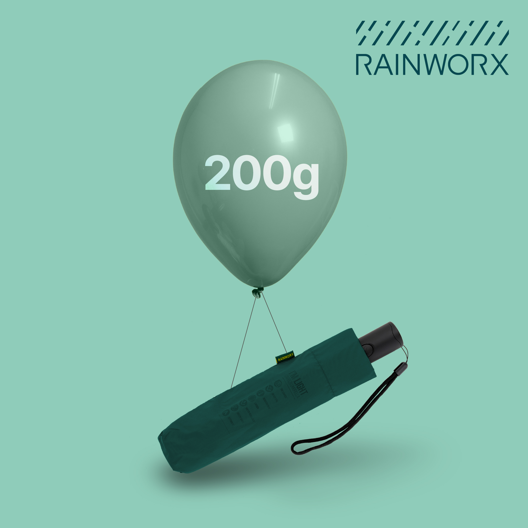 레인웍스 3단 카본 자동 우산, 200g 초경량, 방풍, UV차단, 튼튼한 방수원단 제품 이미지