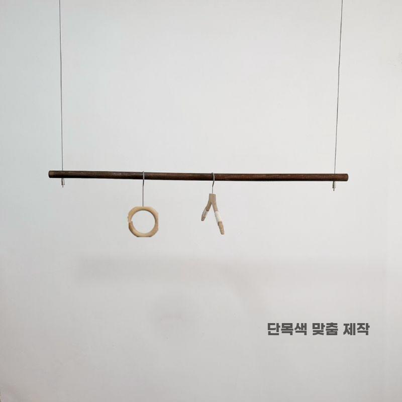 의류 매장 천장형 행거 상부 고정 진열 원목 옷걸이 - 상세 이미지 3