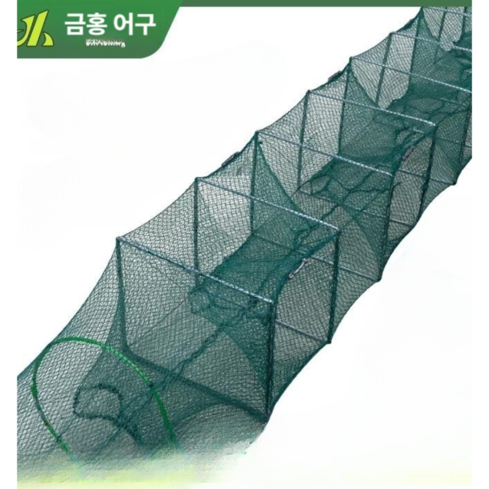 새우 그물 어망 낚시망 미꾸라지 용 어류 포획망 양식용 1.2m 6단 4구 14x19 - 상세 이미지 2