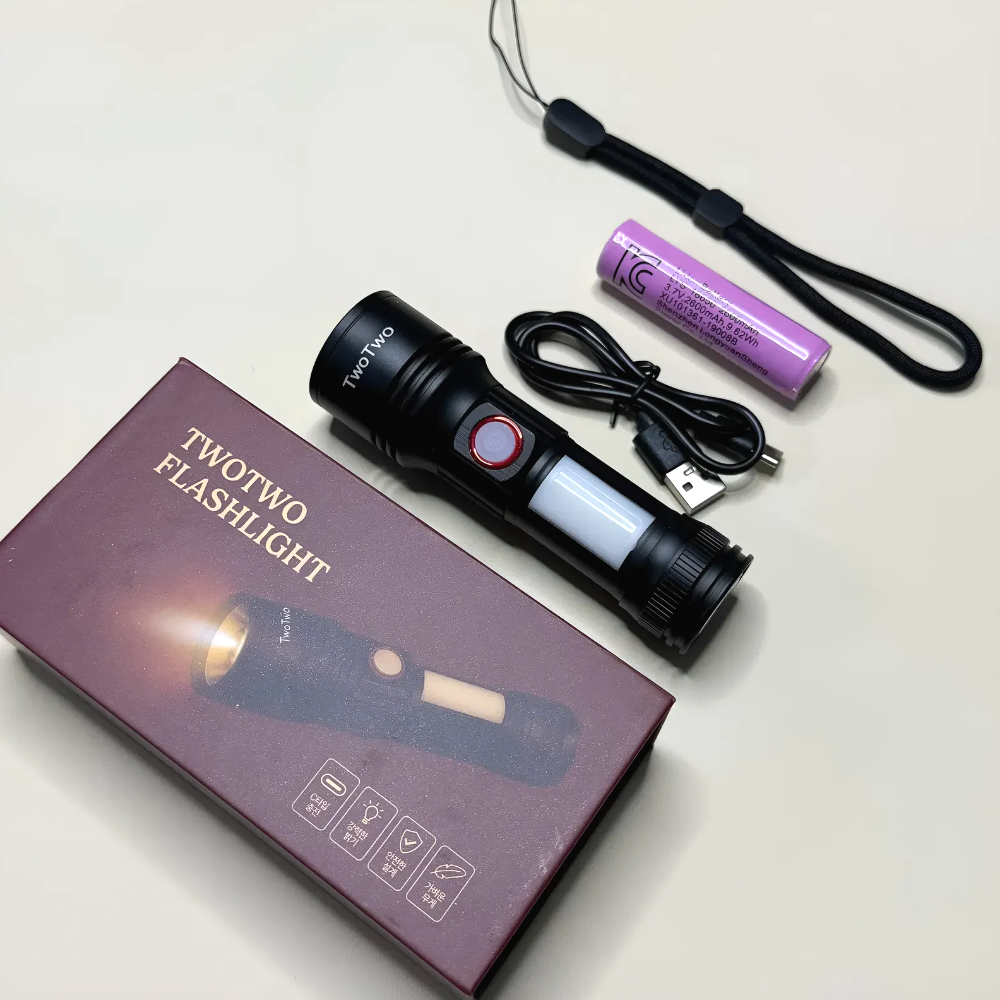 고휘도 충전식 LED 손전등 후레쉬 미니 랜턴 휴대용 랜턴 후레시 전술 써치라이트 작업등