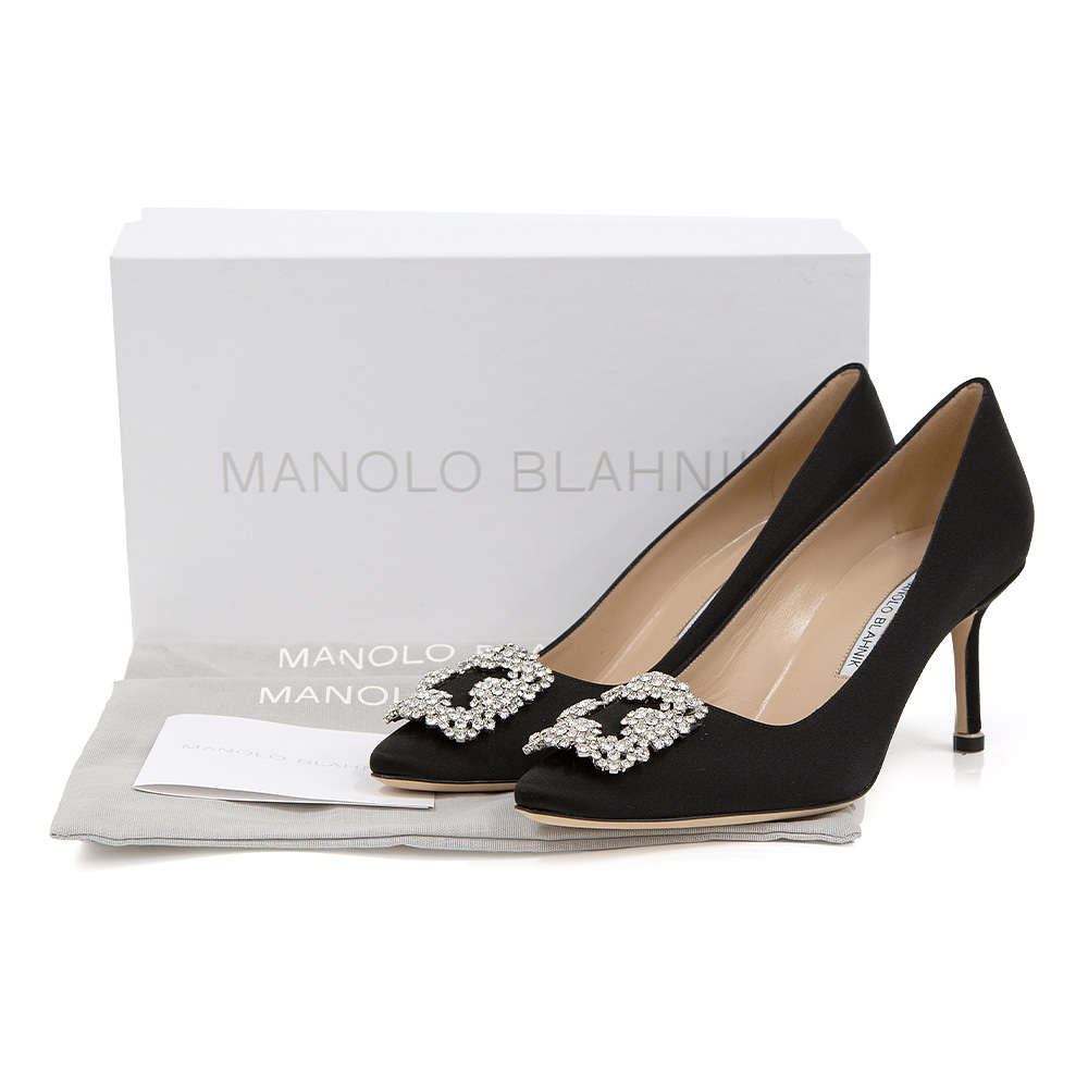 마놀로블라닉 HANGISI 블랙 펌프스힐 9XX 0316 0053 BLCK CLC (2025 S/S) SIZE 37.5 이미지 7