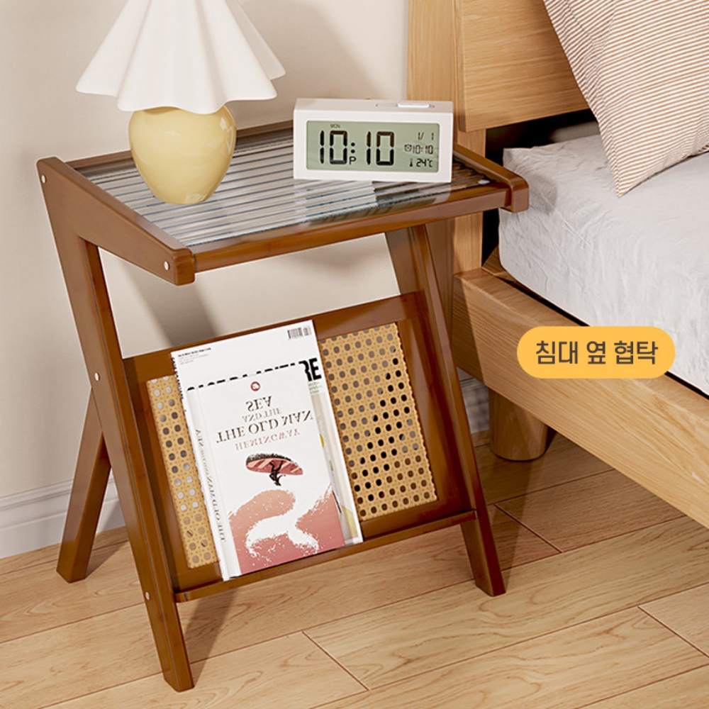 가습기협탁 미니 침대 사이드 테이블 우드 스퀘어 협탁 이미지 8