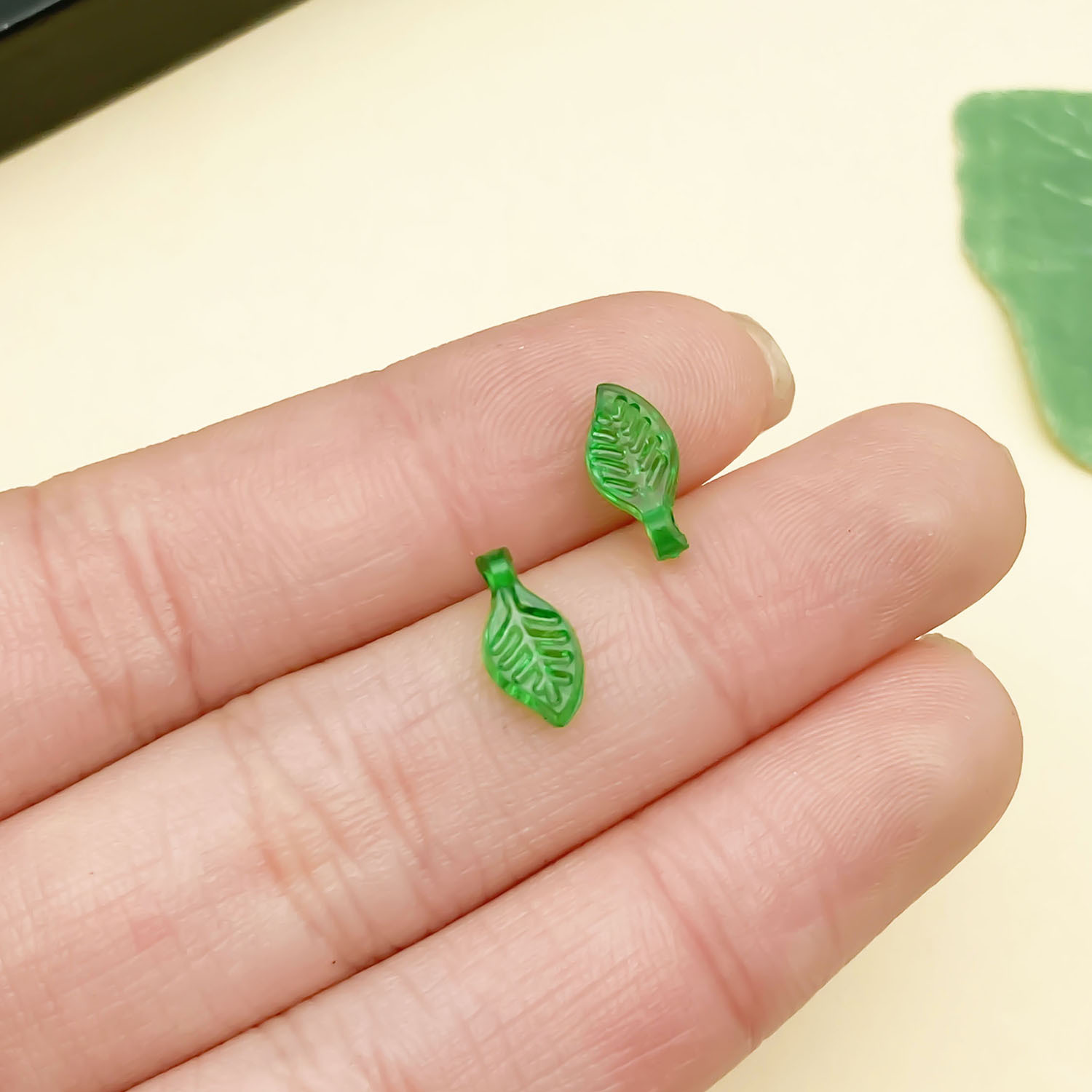 나뭇잎 글라스 비즈 공예 재료 화분 식물 잎사귀 키링 끈갈피 만들기 diy 키트 이미지 6