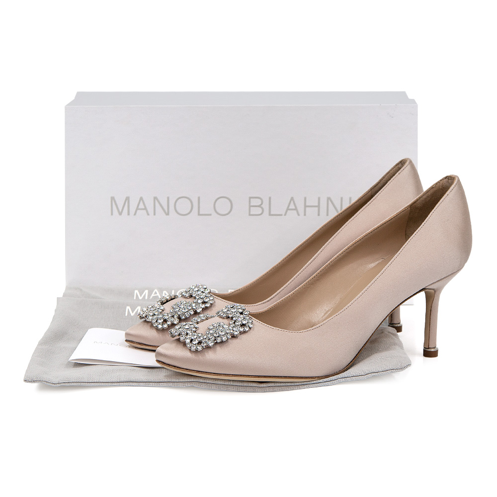 마놀로블라닉 HANGISI 펌프스힐 9XX 0316 0049 DNUD CLC (2024 S/S) SIZE 37.5 이미지 7
