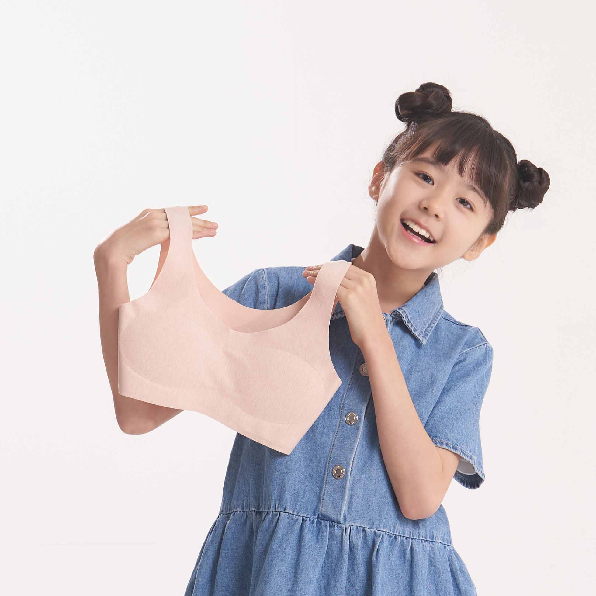 [2+1] 단색 아쿠아 X 주니어 하이틴 3단계 스트랩 브라 초등 중등 고등 교복 브라